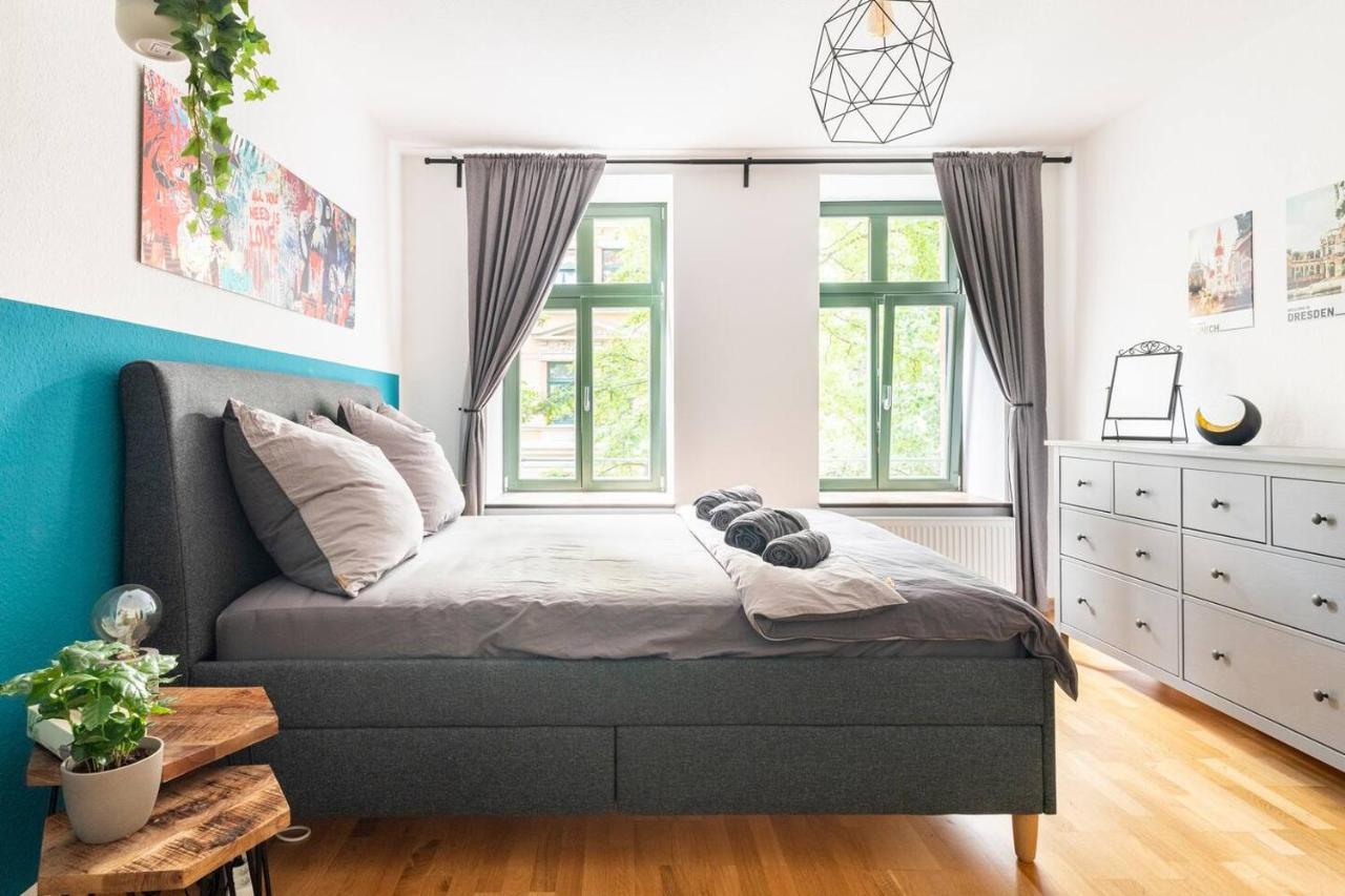 Super Zentrale, Gemutliche Wohnung Mit Balkon Λειψία Εξωτερικό φωτογραφία
